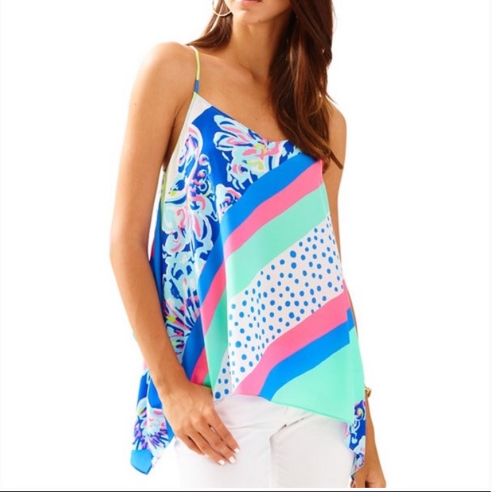 Lilly Pulitzer Alora Silk Top - Coastal Retreat